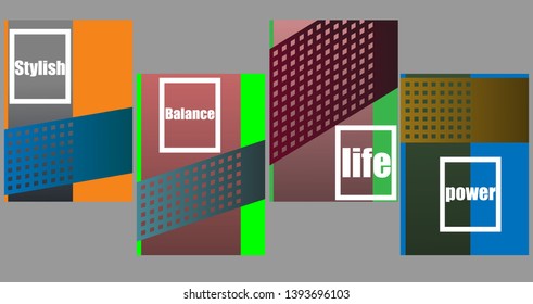A set of modern abstract Cover Design . Cover Design template for the decoration presentation, brochure, catalog, poster, book, magazine etc. Vector Illustration.