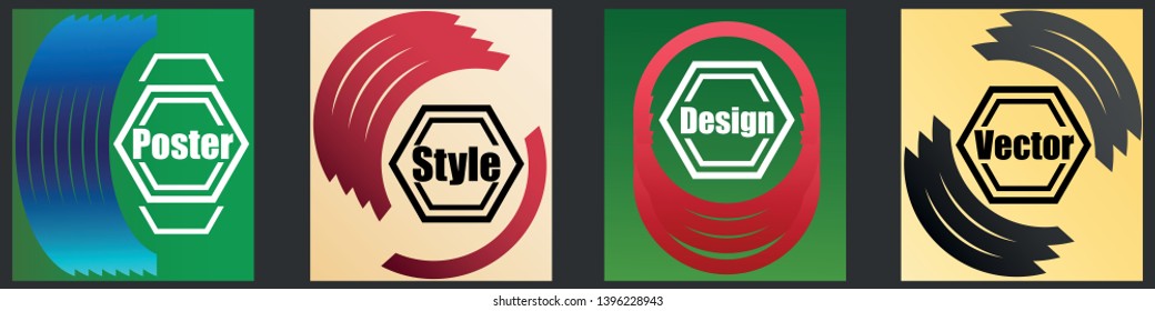 A set of modern abstract Cover Design . Cover Design template for the decoration presentation, brochure, catalog, poster, book, magazine etc. Vector Illustration.