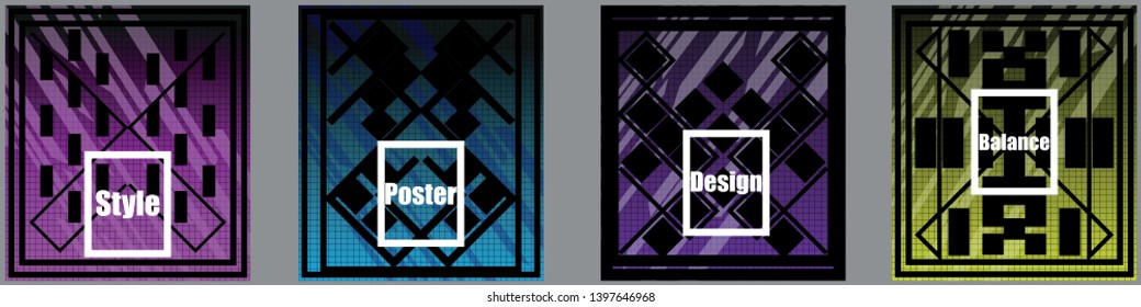 A set of modern abstract Cover Design . Cover Design template for the decoration presentation, brochure, catalog, poster, book, magazine etc. Vector Illustration.