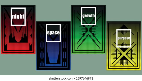A set of modern abstract Cover Design . Cover Design template for the decoration presentation, brochure, catalog, poster, book, magazine etc. Vector Illustration.