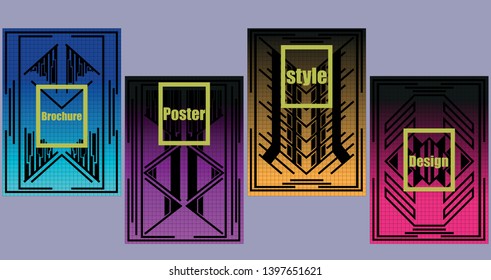 A set of modern abstract Cover Design . Cover Design template for the decoration presentation, brochure, catalog, poster, book, magazine etc. Vector Illustration.