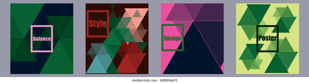 A set of modern abstract Cover Design . Cover Design template for the decoration presentation, brochure, catalog, poster, book, magazine etc. Vector Illustration.