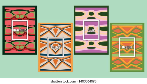 A set of modern abstract Cover Design . Cover Design template for the decoration presentation, brochure, catalog, poster, book, magazine etc. Vector Illustration.