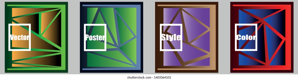 A set of modern abstract Cover Design . Cover Design template for the decoration presentation, brochure, catalog, poster, book, magazine etc. Vector Illustration.