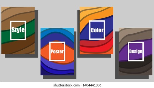 A set of modern abstract Cover Design . Cover Design template for the decoration presentation, brochure, catalog, poster, book, magazine etc. Vector Illustration.