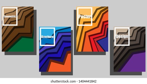 A set of modern abstract Cover Design . Cover Design template for the decoration presentation, brochure, catalog, poster, book, magazine etc. Vector Illustration.