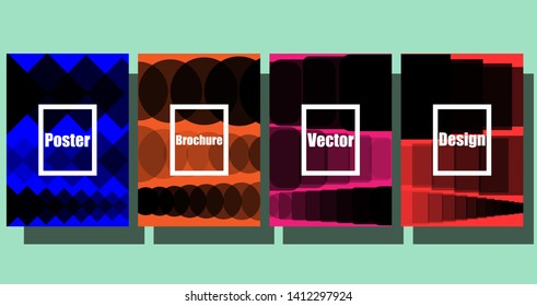 A set of modern abstract Cover Design . Cover Design template for the decoration presentation, brochure, catalog, poster, book, magazine etc. Vector Illustration.