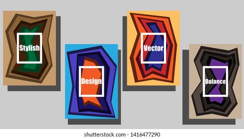 A set of modern abstract Cover Design . Cover Design template for the decoration presentation, brochure, catalog, poster, book, magazine etc. Vector Illustration.