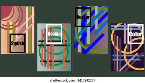 A set of modern abstract Cover Design . Cover Design template for the decoration presentation, brochure, catalog, poster, book, magazine etc. Vector Illustration.