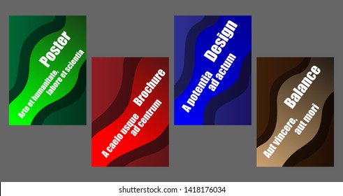 A set of modern abstract Cover Design . Cover Design template for the decoration presentation, brochure, catalog, poster, book, magazine etc. Vector Illustration.