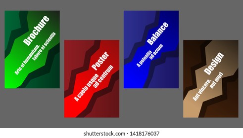A set of modern abstract Cover Design . Cover Design template for the decoration presentation, brochure, catalog, poster, book, magazine etc. Vector Illustration.