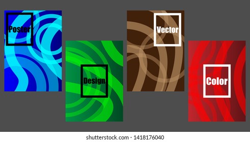 A set of modern abstract Cover Design . Cover Design template for the decoration presentation, brochure, catalog, poster, book, magazine etc. Vector Illustration.