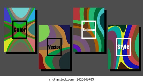 A set of modern abstract Cover Design . Cover Design template for the decoration presentation, brochure, catalog, poster, book, magazine etc. Vector Illustration.