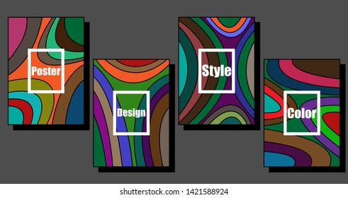 A set of modern abstract Cover Design . Cover Design template for the decoration presentation, brochure, catalog, poster, book, magazine etc. Vector Illustration.