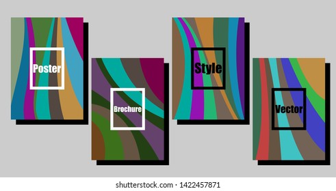 A set of modern abstract Cover Design . Cover Design template for the decoration presentation, brochure, catalog, poster, book, magazine etc. Vector Illustration.