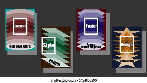 A set of modern abstract Cover Design . Cover Design template for the decoration presentation, brochure, catalog, poster, book, magazine etc. Vector Illustration.