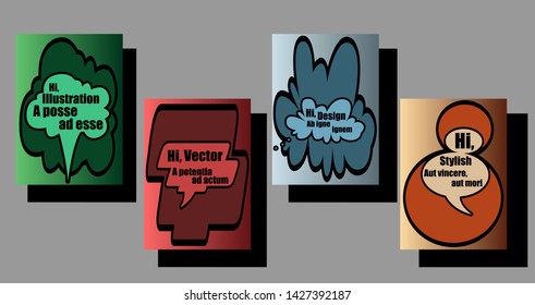 A set of modern abstract Cover Design . Cover Design template for the decoration presentation, brochure, catalog, poster, book, magazine etc. Vector Illustration.