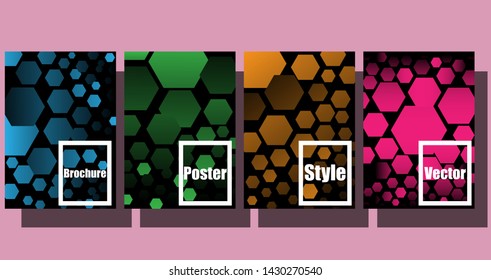 Set of modern abstract cover design using geometric shapes. Cover design template for decoration, brochure, catalogue, poster, book, magazine presentation etc. vector illustration.