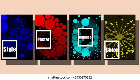 Set of modern abstract cover design using geometric shapes. Cover design template for decoration, brochure, catalogue, poster, book, magazine presentation etc. vector illustration.