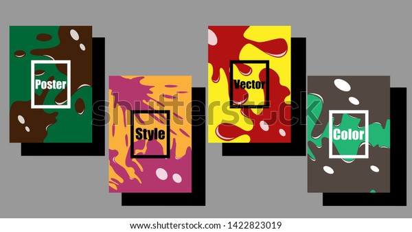 Set Modern Abstract Cover Design Cover Stock Vector Royalty Free