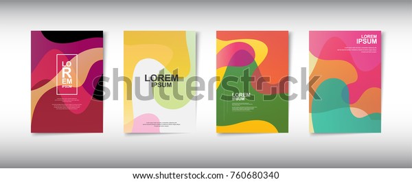 Set Modern Abstract Cover Design Cover Stock Vector Royalty Free