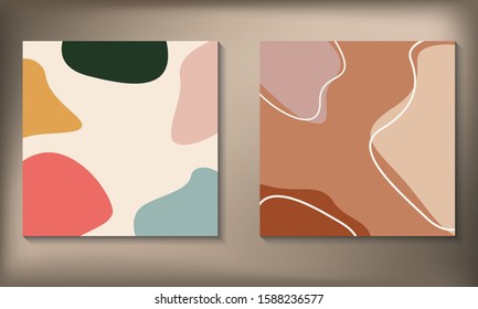 Set of modern abstract covers background. Colorful geometric pattern background.