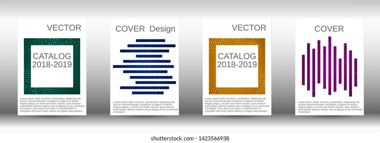 Set of modern abstract covers. Colorful mosaic design. Modern abstract background. Modern design template for banner, poster, booklet, report, magazine.