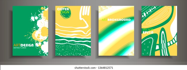 Set of modern abstract covers. Funny colorful form composition. Eps10 vector.