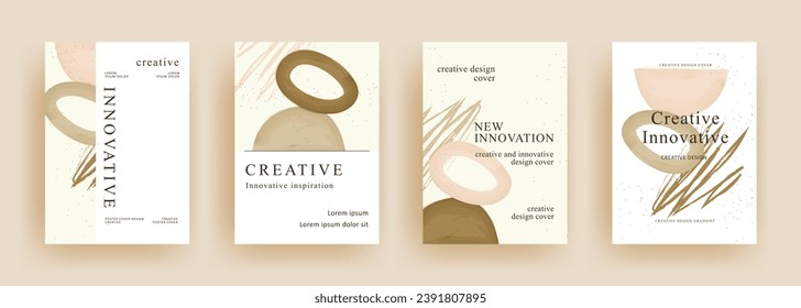 conjunto de plantillas de cubiertas abstractas modernas, diseño de cubiertas mínimas. plantillas artísticas universales creativas. Ideal para afiches, invitaciones, portadas, banners, carteles, folletos y otros diseños gráficos.