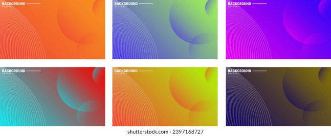 Set Modern abstract covers set. Trendy abstract background. Cool gradient shape composition. Eps10 vector