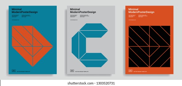 Set of modern abstract design templates with simple geometric shapes. Trendy color background. Applicable for covers, brochures, flyers, presentations, identity and banners. Vector illustration. Eps10