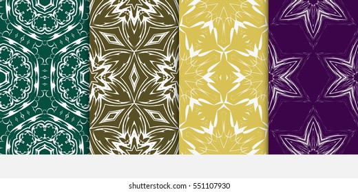 set of Modern abstract floral pattern. vector illustration. for invitation, bridal, wedding, wallpaper
