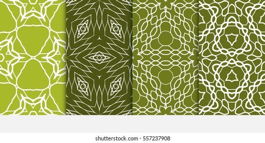 set of Modern abstract floral pattern. vector illustration. for invitation, wallpaper