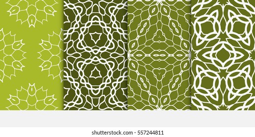 set of Modern abstract floral pattern. vector illustration. for invitation, wallpaper