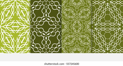 set of Modern abstract floral pattern. vector illustration. for invitation, wallpaper