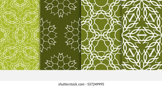set of Modern abstract floral pattern. vector illustration. for invitation, wallpaper
