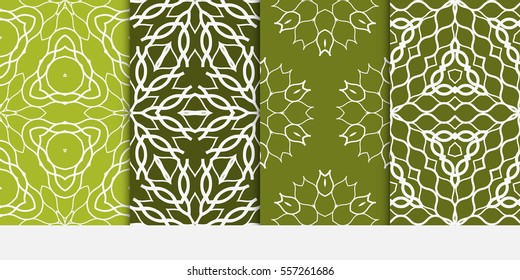 set of Modern abstract floral pattern. vector illustration. for invitation, wallpaper