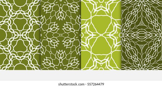 set of Modern abstract floral pattern. vector illustration. for invitation, wallpaper