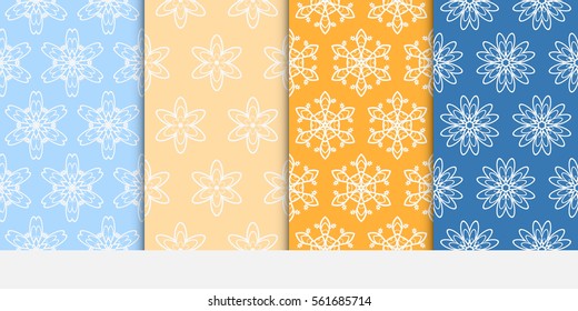 set of Modern abstract floral pattern. vector illustration. for invitation,textile, fabric, wedding, wallpaper