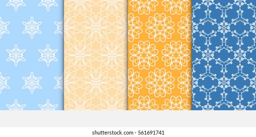 set of Modern abstract floral pattern. vector illustration. for invitation,textile, fabric, wedding, wallpaper