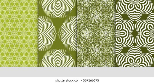 set of Modern abstract floral pattern. vector illustration. for invitation, wallpaper