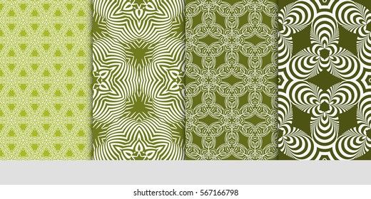 set of Modern abstract floral pattern. vector illustration. for invitation, wallpaper