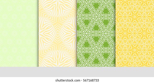 set of Modern abstract floral pattern. vector illustration. for invitation, wallpaper