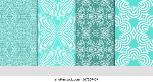 set of Modern abstract floral pattern. vector illustration. for invitation, wallpaper