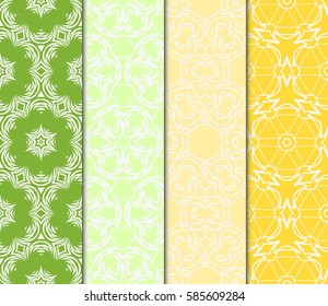 set of Modern abstract floral pattern. vector illustration. for invitation, wallpaper
