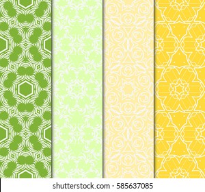 set of Modern abstract floral pattern. vector illustration. for invitation, wallpaper