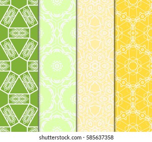 set of Modern abstract floral pattern. vector illustration. for invitation, wallpaper
