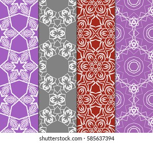 set of Modern abstract floral pattern. vector illustration. for invitation, wallpaper