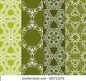 set of Modern abstract floral pattern. vector illustration. for invitation, wallpaper