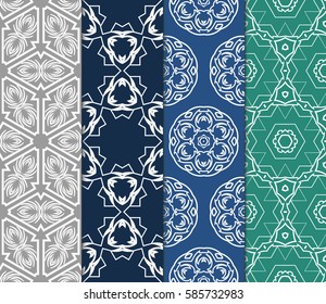 set of Modern abstract floral pattern. vector illustration. for invitation, wallpaper